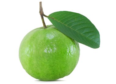 Guava meyvesi beyaz arkaplanda izole