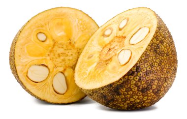 Beyaz arkaplanda Jackfruit izole