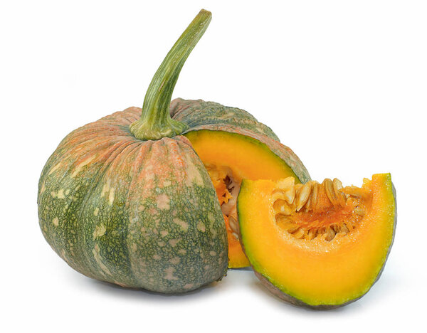 Single object of Thai Pumpkin isolated on white background