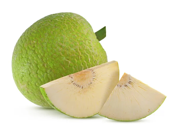 Breadfruit Απομονωμένα Κομμένα Λευκό Φόντο — Φωτογραφία Αρχείου