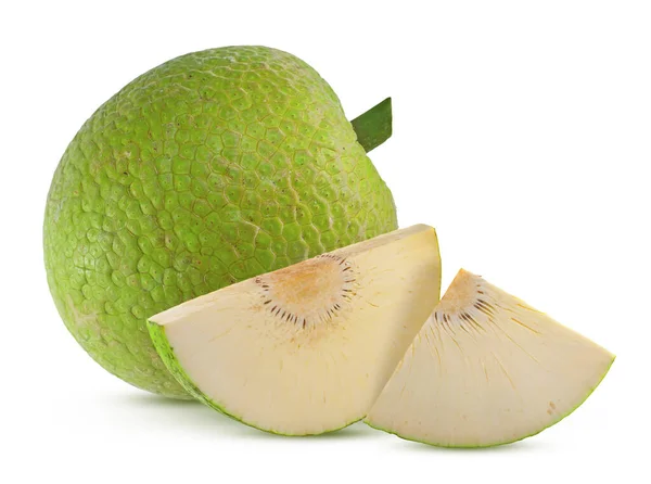 Breadfruit Geïsoleerd Uitgesneden Witte Achtergrond — Stockfoto