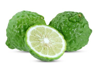 bergamot meyveleri beyaz arkaplanda izole