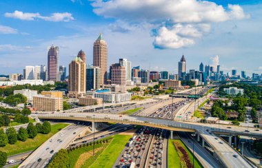Atlanta Georgia şehir silüeti havadan