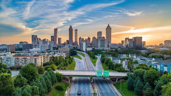 Atlanta, Geórgia, EUA Downtown Aerial View — Fotografia de Stock