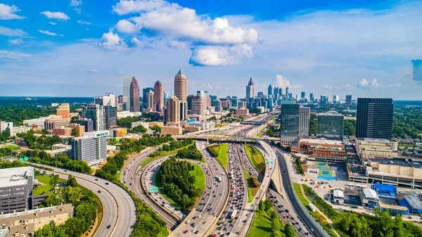 Atlanta, Georgia, Verenigde Staten Downtown skyline Aerial — Stockfoto