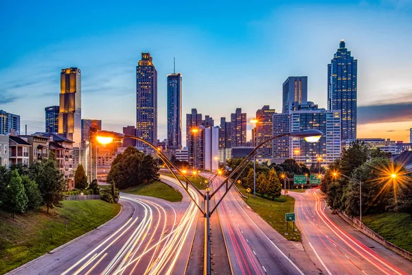 Skyline da baixa Geórgia GA de Atlanta — Fotografia de Stock