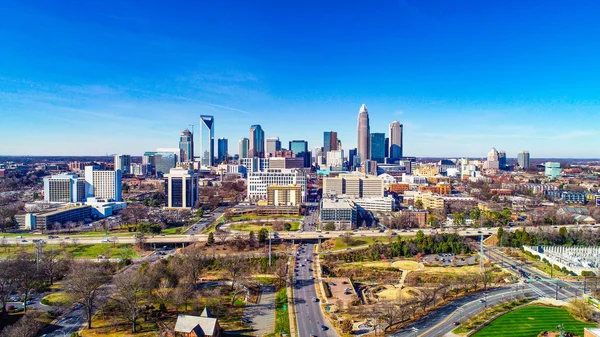 Charlotte North Carolina NC Skyline — Stock Photo, Image