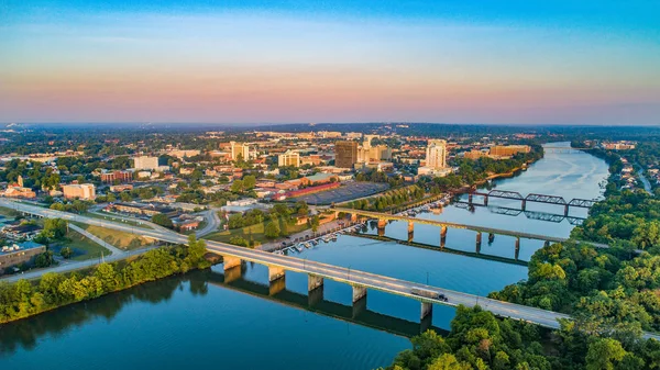 Augusta, Georgia, ABD şehir silüeti havadan