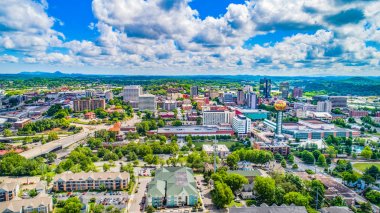 Şehir Merkezi Knoxville, Tennessee, ABD Skyline havadan