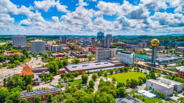 Knoxville, Tennessee, ABD Skyline havadan
