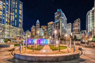 Romare Bearden Park in Downtown Charlotte, Kuzey Carolina, ABD