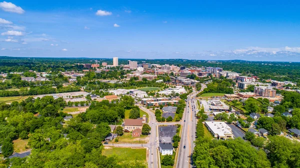 Greenville South Carolina aerial z West Greenville — Zdjęcie stockowe