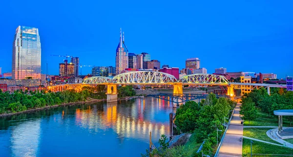 Nashville Tennessee TN drone skyline antenne — Stockfoto