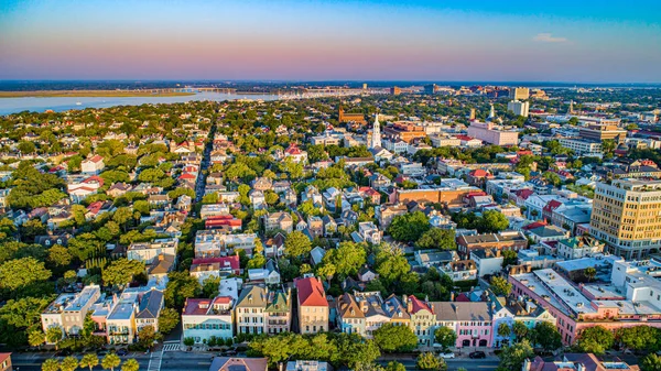 Rainbow Row à Charleston, Caroline du Sud, USA — Photo