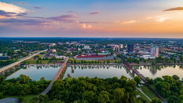 Augusta Georgia Ga Drone Skyline Aerial —  Fotos de Stock