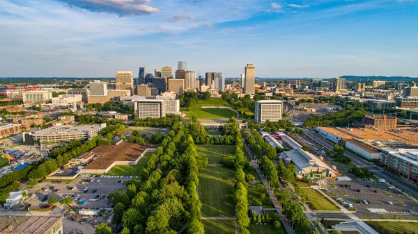Nashville tennessee tn drohnenantenne skyline — Stockfoto