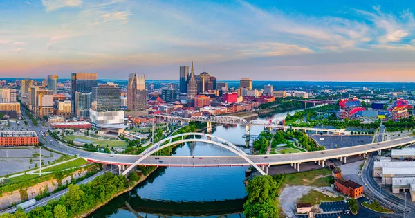Nashville Tennessee Tn Drone Skyline Aerial — Foto de Stock