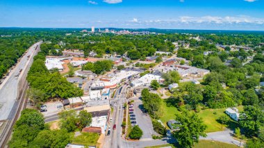 Greenville, Güney Carolina, ABD silüeti-West End.