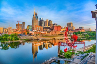 Nashville Tennessee şehir silüeti.