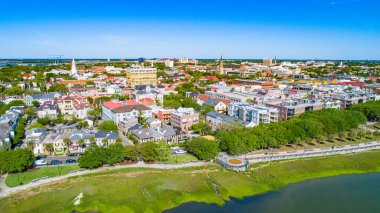 Charleston, Güney Carolina, ABD Waterfront Park havadan.