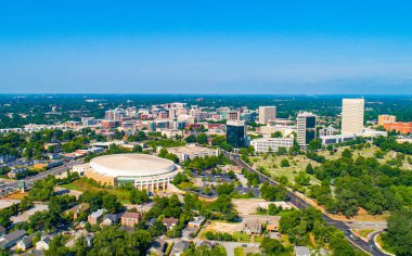 Greenville Güney Carolina SC drone hava silueti.