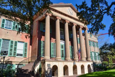 Güney Carolina SC Charleston College ana bina koloni mimarisi Randolph Hall.