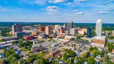 Downtown Winston-Salem, Kuzey Carolina, ABD.
