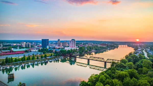 Augusta Georgia Usa Downtown Skyline Aerial — Stock Photo, Image