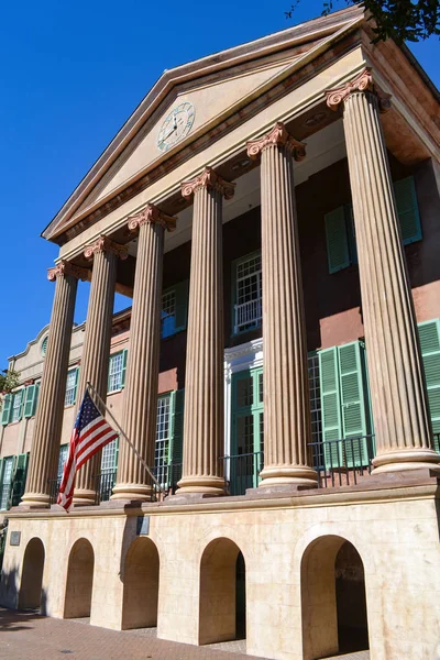 Hlavní Budova Koloniální Architektury Randolph Hall Univerzitě Charlestonu Jižní Karolíně — Stock fotografie