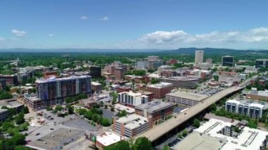 Downtown Greenville Güney Carolina Skyline havadan