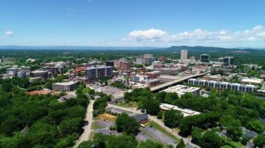 Downtown Greenville Güney Carolina Skyline havadan
