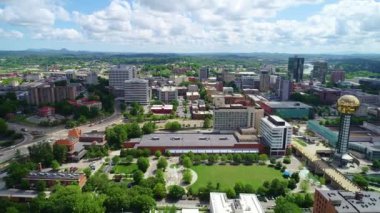 Knoxville, Tennessee ABD şehir silüeti havadan