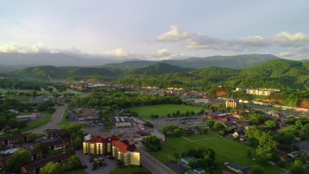 Pigeon Forge Tennessee Drone Aereo — Video Stock