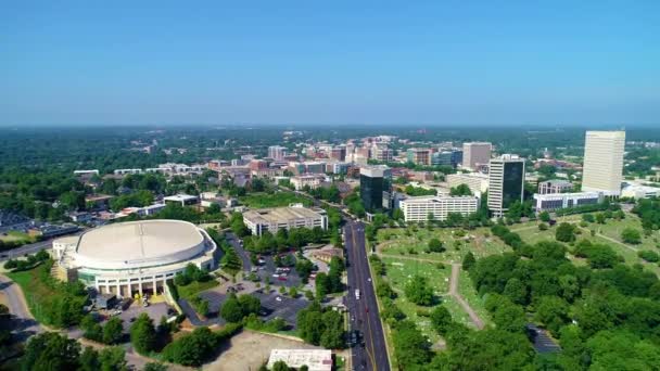 Centro Greenville South Carolina Skyline Aerial — Video Stock