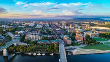 Chattanooga Havadan Görünümü, Tennessee, Amerika Silüeti