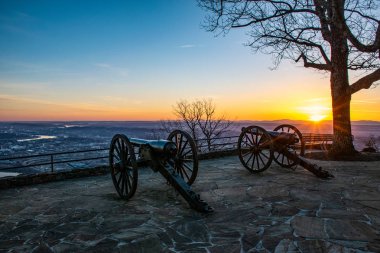 Chattanooga Tennessee Tn Point Park İç Savaş Topları