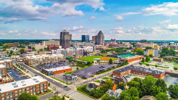 Downtown Greensboro, Karolina Północna, USA Skyline — Zdjęcie stockowe