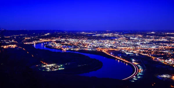 Downtown Chattanooga Tennessee Skyline Aerial from Point Park — Stock Photo, Image