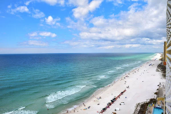 Drone aerial Beach widok na Panama City Beach, Floryda, USA — Zdjęcie stockowe