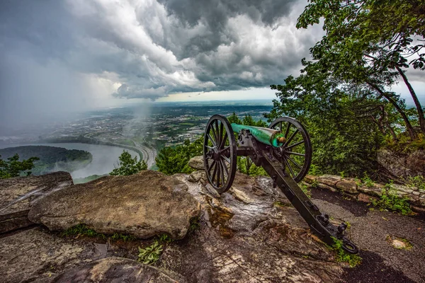 Supercell Onweersbui Van Point Park Chattanooga Tennessee Rechtenvrije Stockfoto's