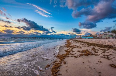 Fort Lauderdale Balıkçılık Pier Sunrise, Florida, Amerika Birleşik Devletleri