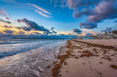 Fishing Pier Sunrise in Fort Lauderdale, Florida, USA clipart