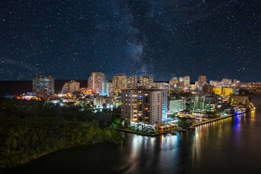 Fort Lauderdale Beach Florida Hava Şehir Manzarası