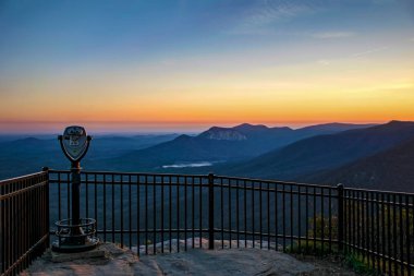 Caesars Head Overlook Sunset Greenville Güney Carolina S yakın