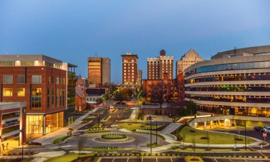 Downtown Greenville Güney Carolina Sc Skyline