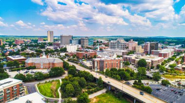 Downtown Greenville, Güney Carolina, Amerika Birleşik Devletleri Skyline