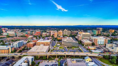 Downtown Greenville Sc Güney Carolina Skyline Drone Hava