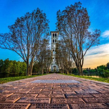 Furman Bell Tower in Greenville, South Carolina, USA. clipart