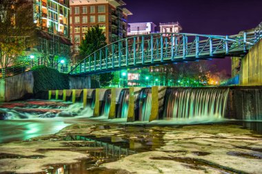 Reedy River in Downtown Greenville, South Carolina clipart