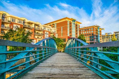 River Place Bridge in Downtown Greenville South Carolina clipart
